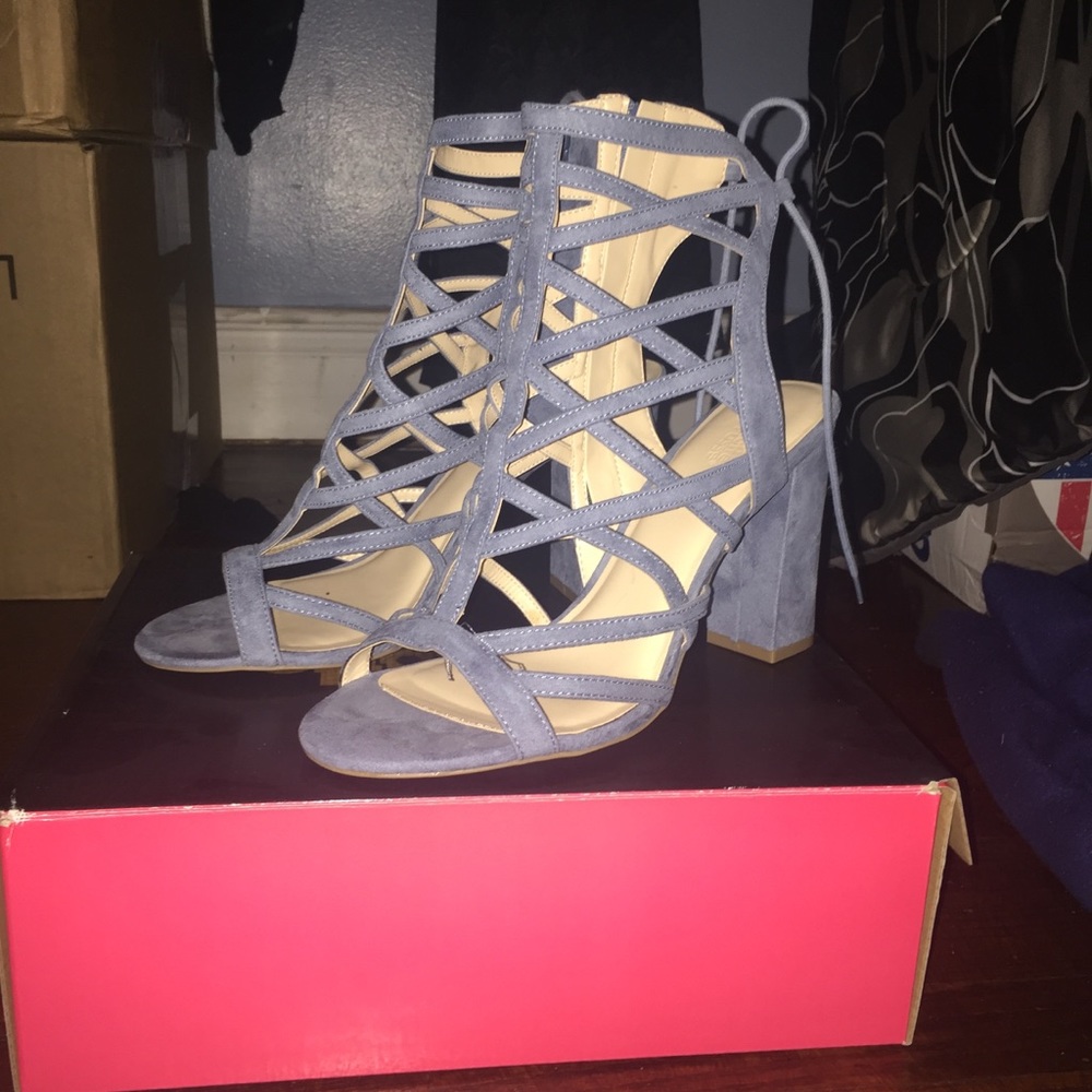 Charlotte Russe Blue Suede Heels